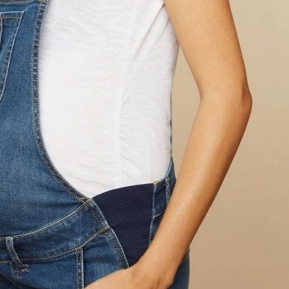 Indigo Blue NWT Size XS Blue motherhood Maternity overalls distre… - Picture 4 of 16